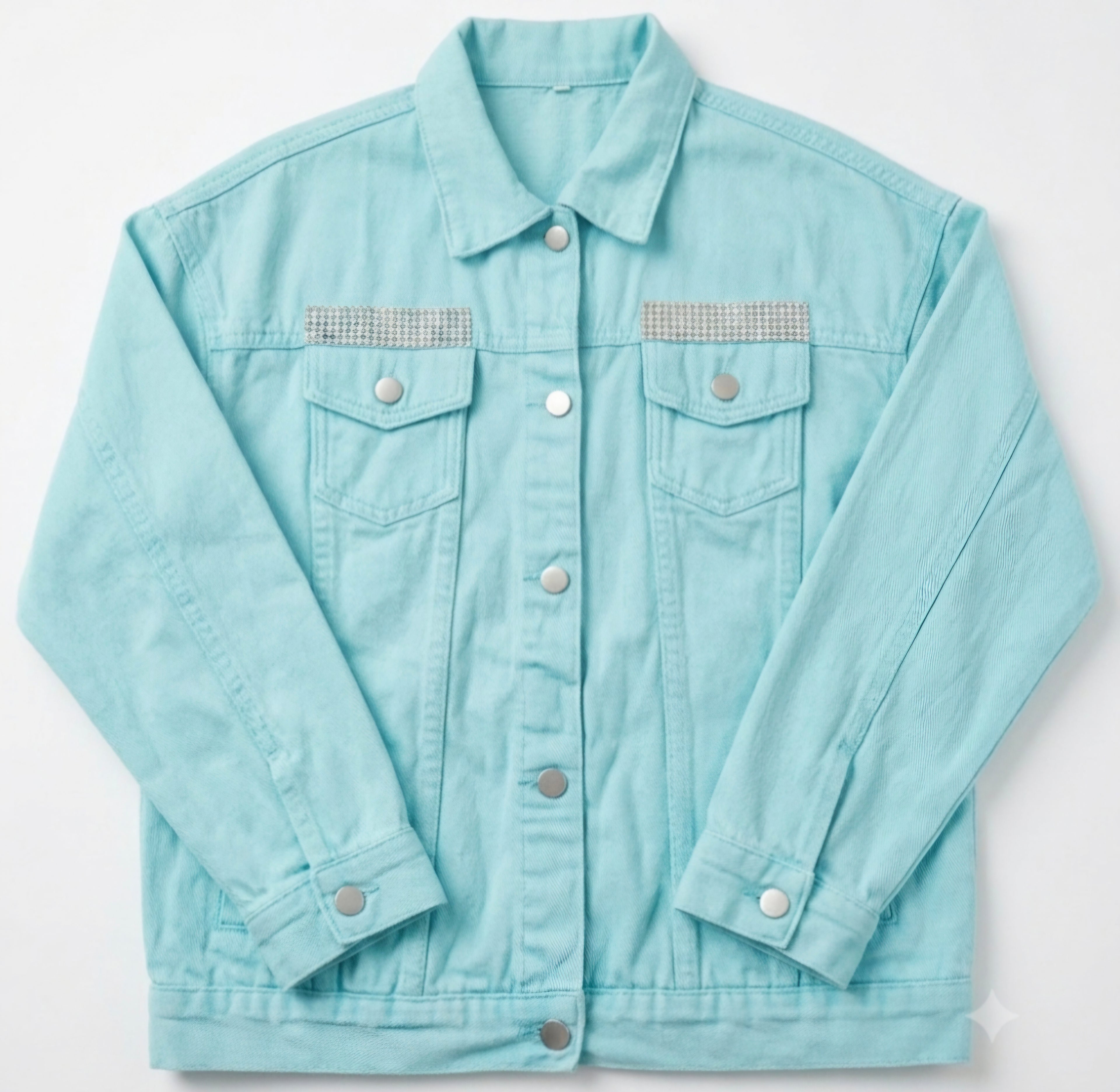 Chaqueta vaquera parche floral tropical