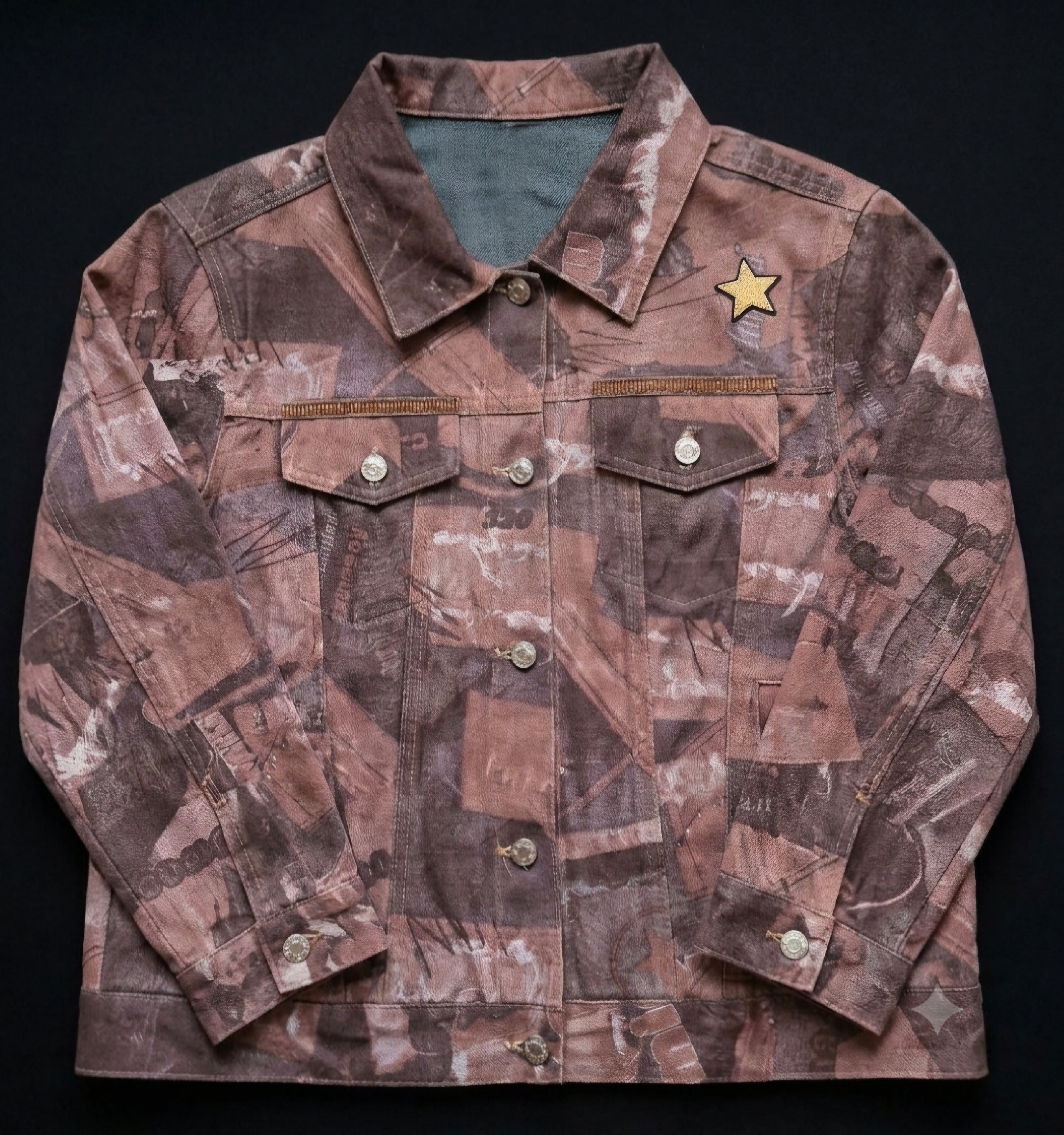 Chaqueta marrón estampado "Starlight"