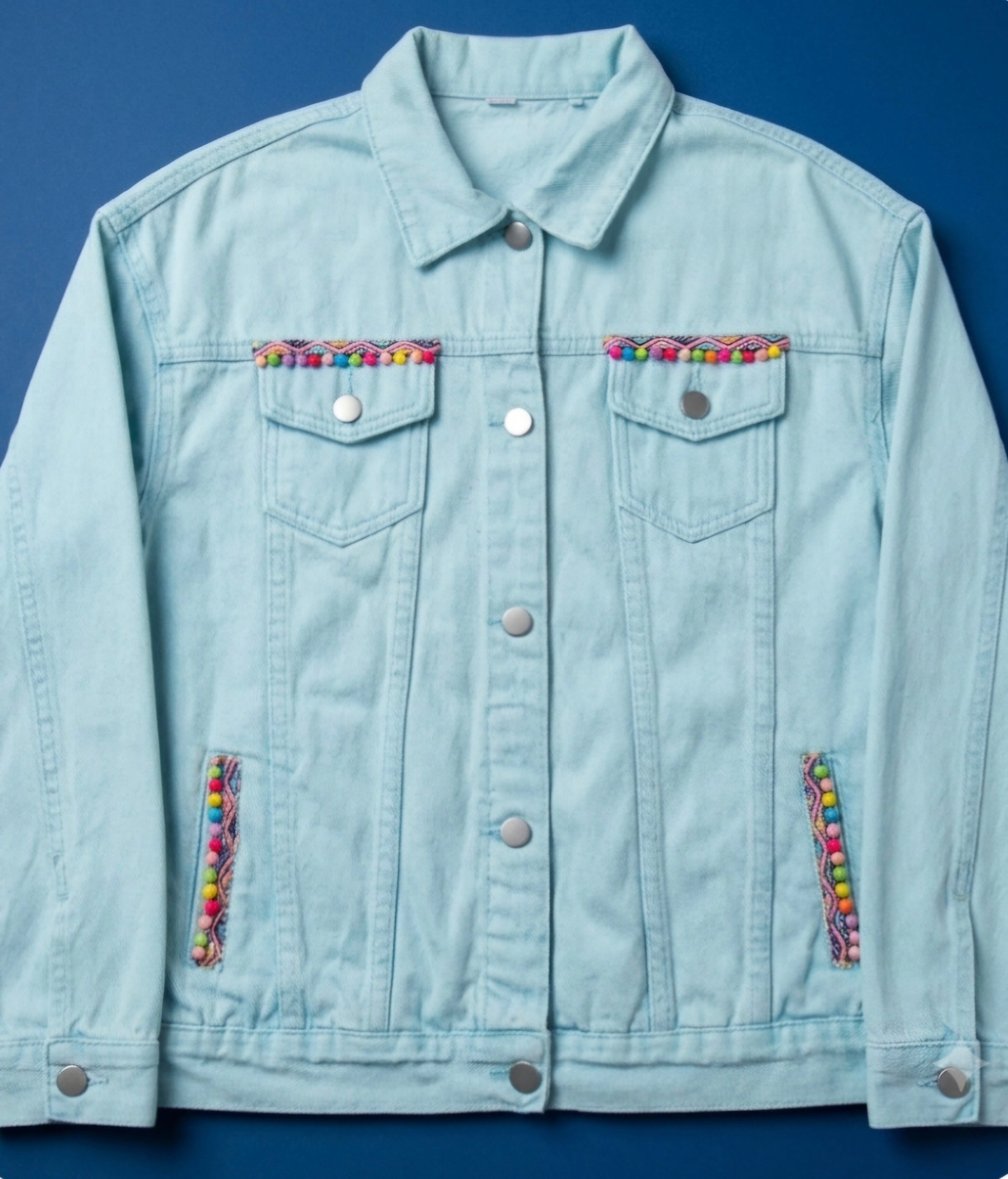 Chaqueta vaquera azul pastel