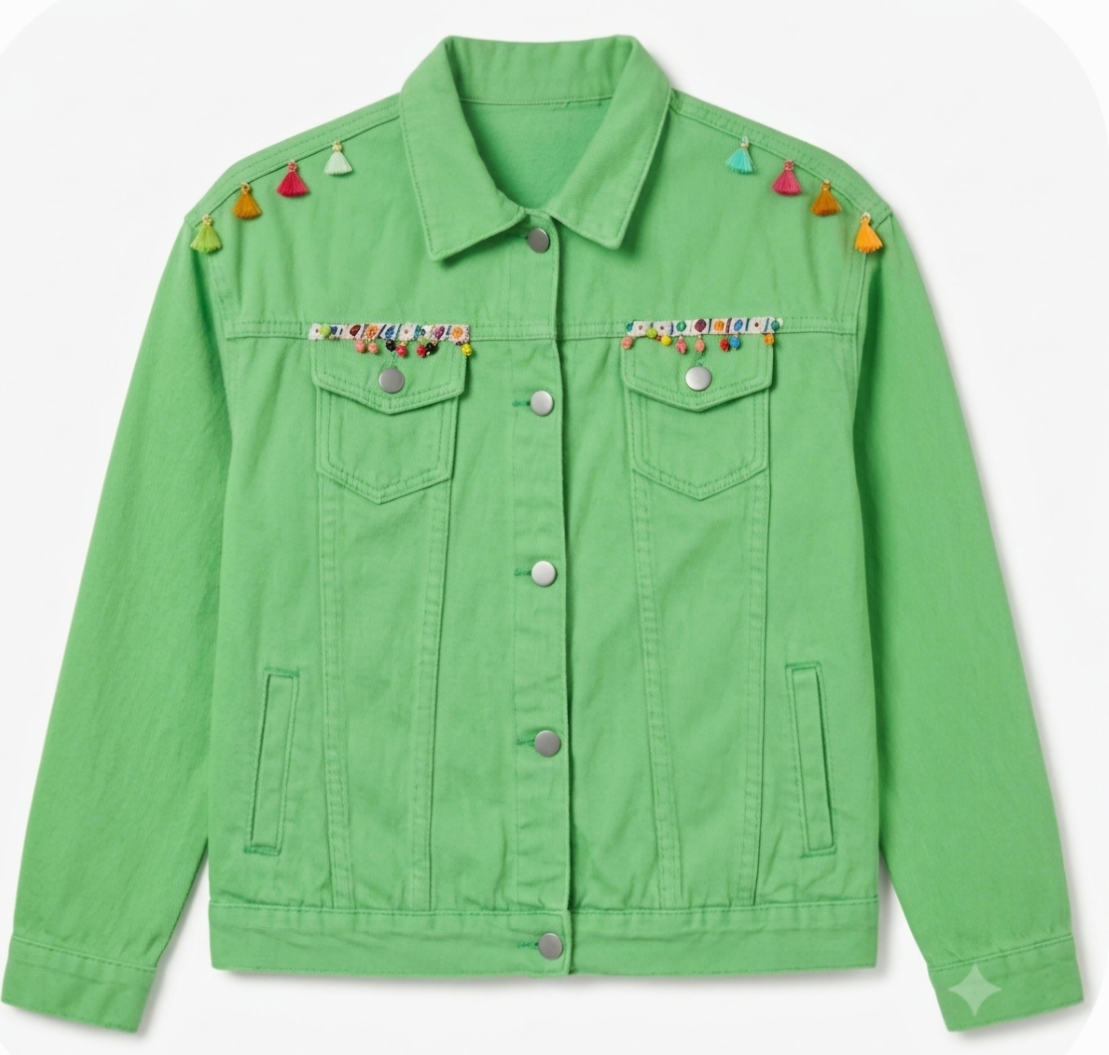 Chaqueta vaquera verde agua