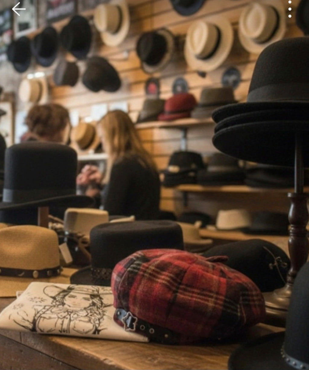 Gorra roja de cuadros estilo newsboy cap vintage | vaqueraspain
