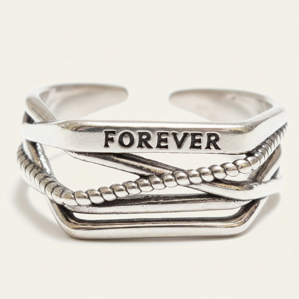 Anillo Forever fondo beige