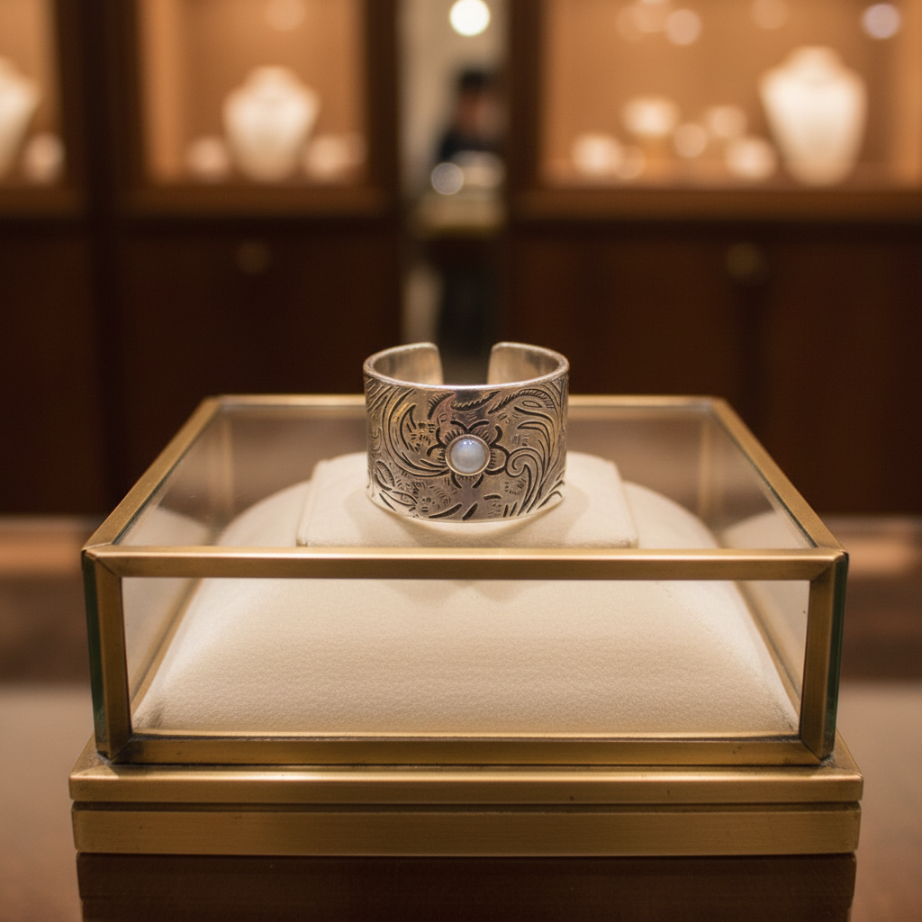Anillo Naturaleza en una vitrina
