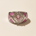 Anillo Rombo Rosa, vista frontal