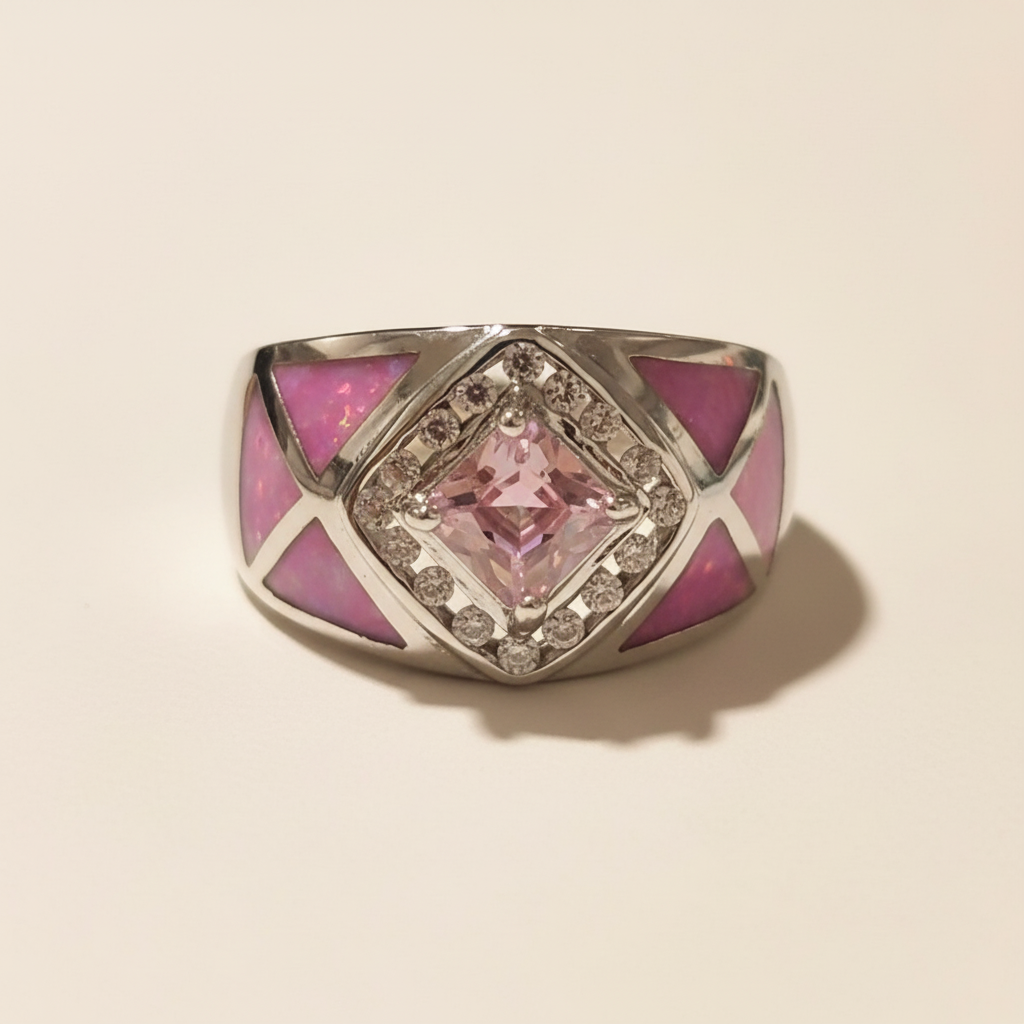 Anillo Rombo Rosa, vista frontal