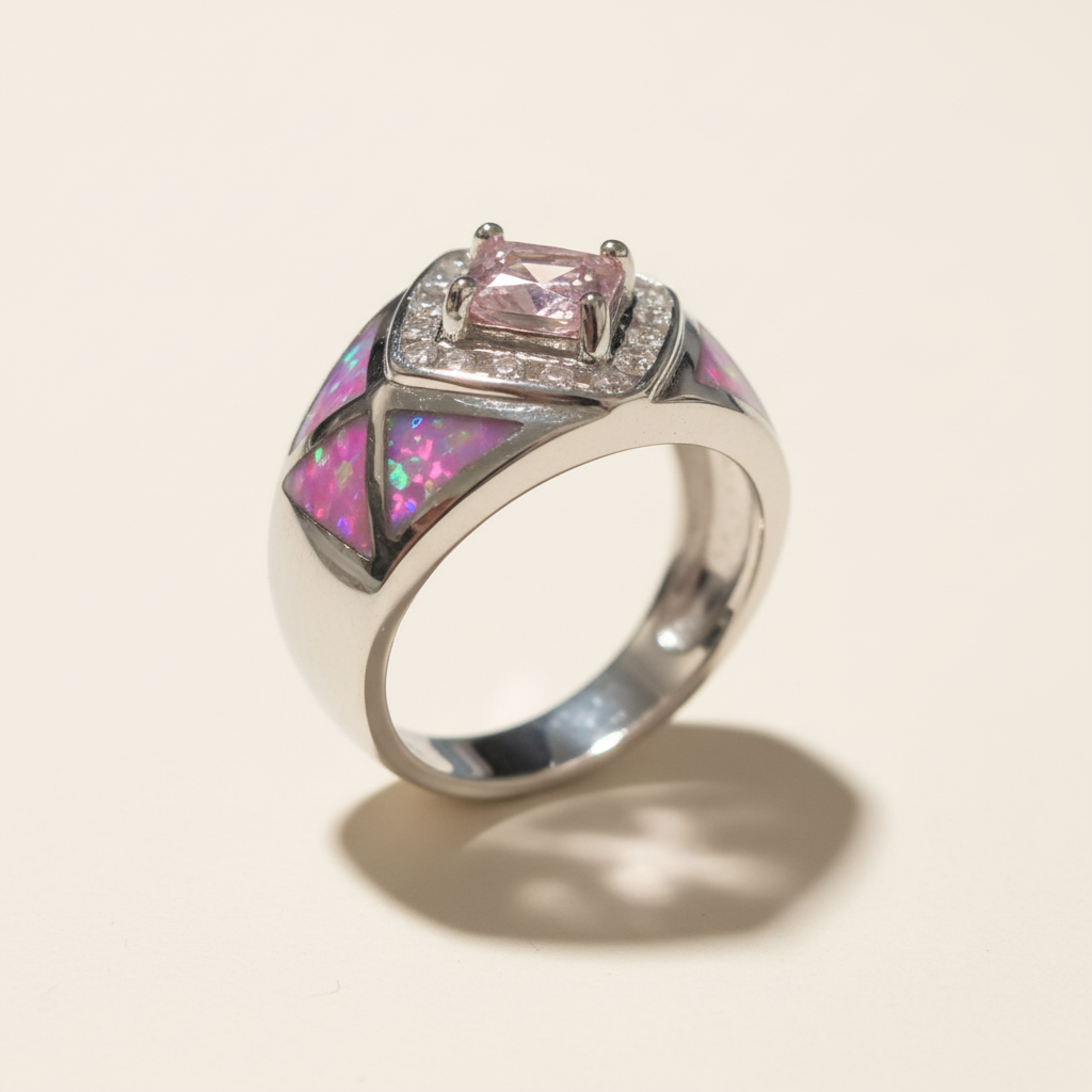 Anillo Rombo Rosa, vista lateral