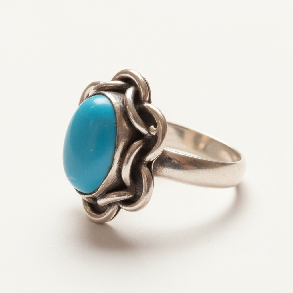 Anillo Silueta Flor, vista lateral