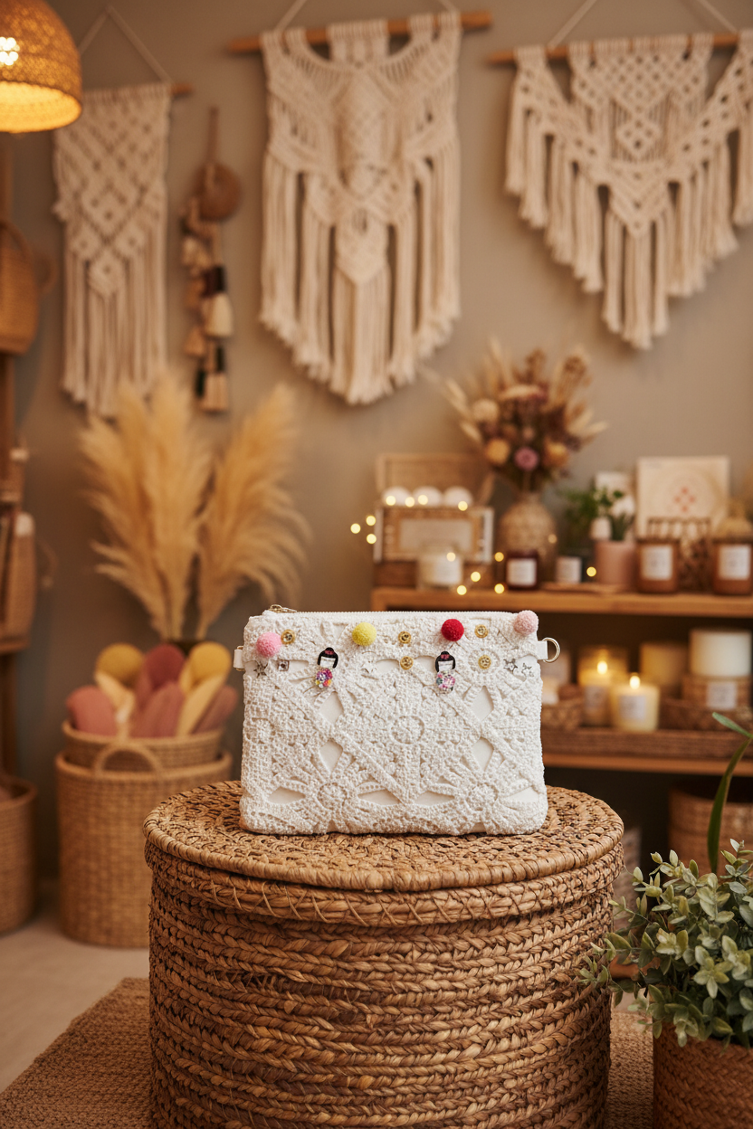 Bolso Clutch Muñecas Kokeshi - Tienda Boho