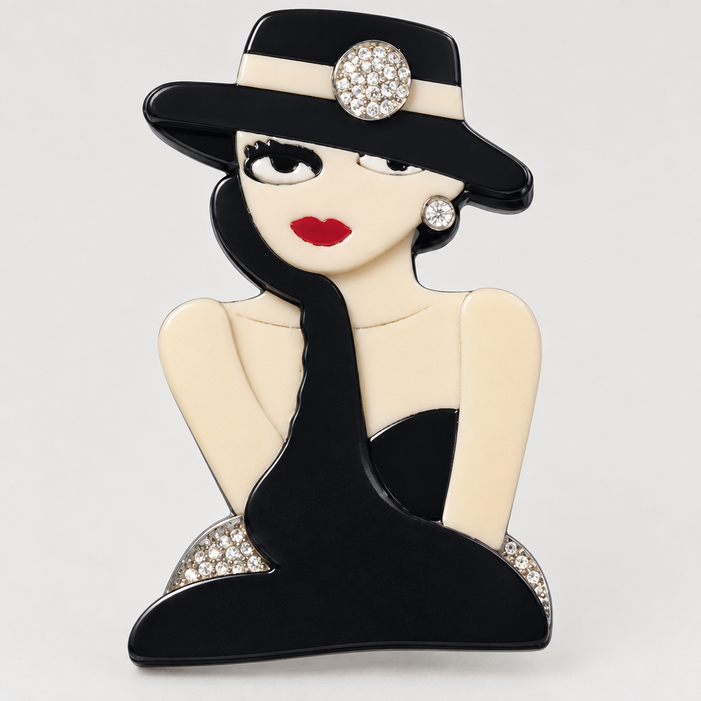 Broche Círculo de Elegancia de frente
