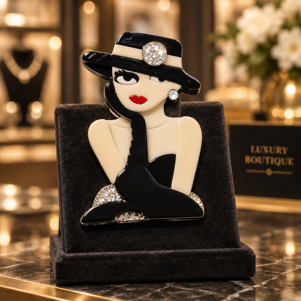 Broche Círculo de Elegancia en una boutique