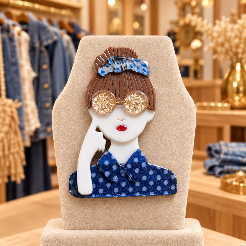 Broche Destello Dorado en una tienda