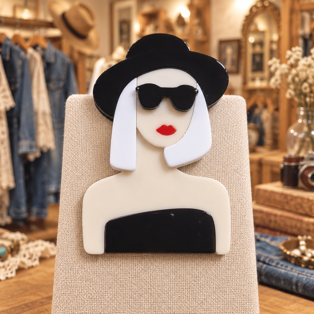 Broche Elegancia Rebelde en una tienda