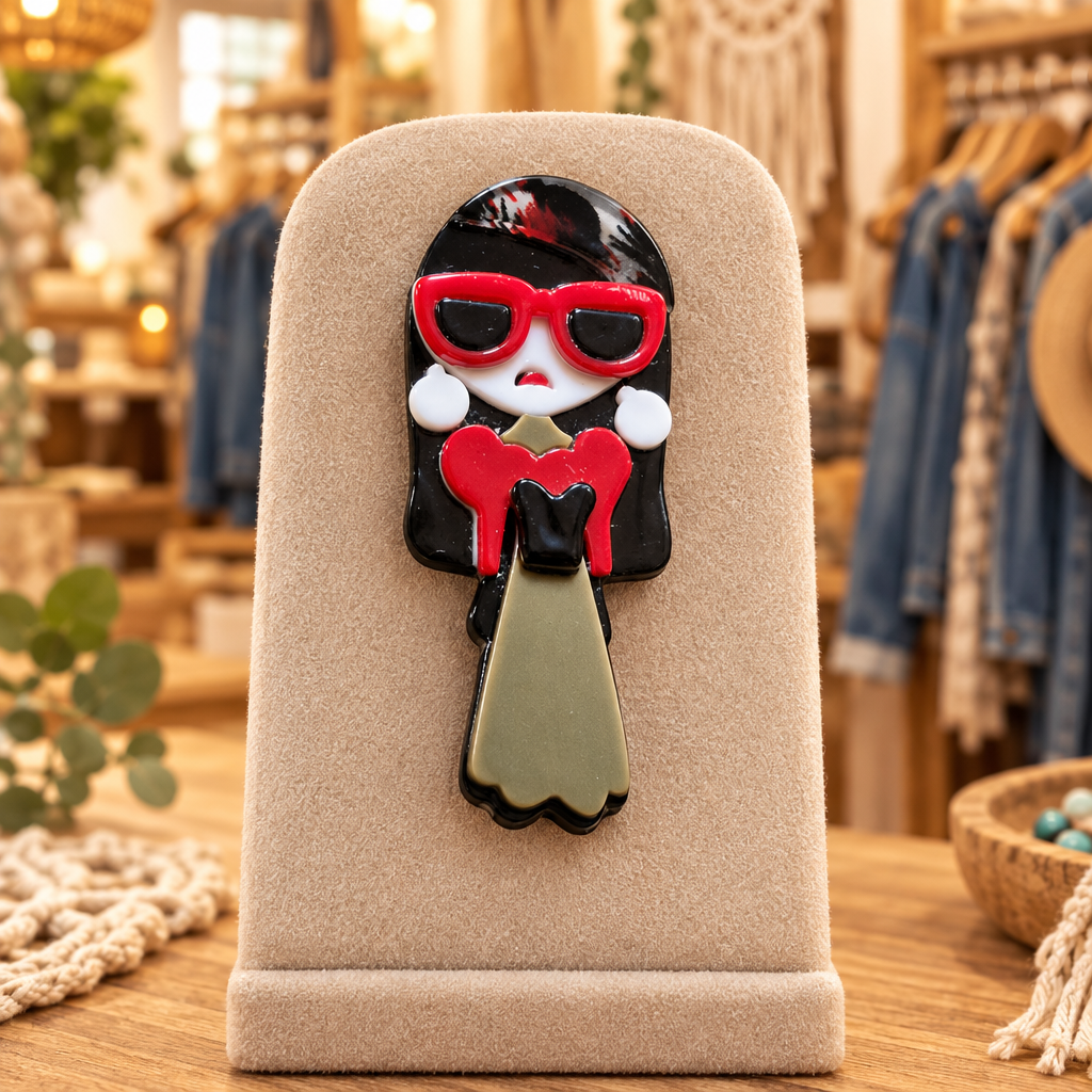 Broche Esencia Oliva en una tienda