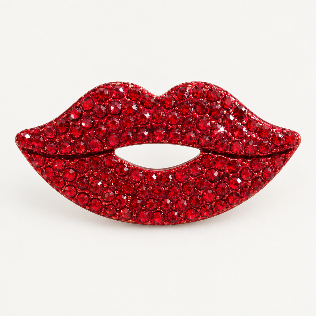 Broche Rojo Tentación de frente