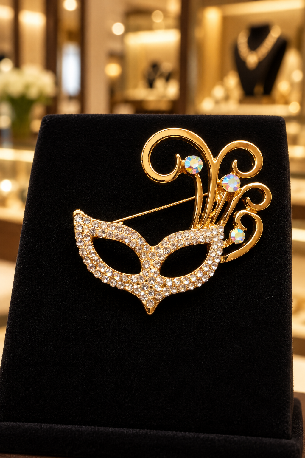 Broche Secreto de Carnaval expuesto en una boutique