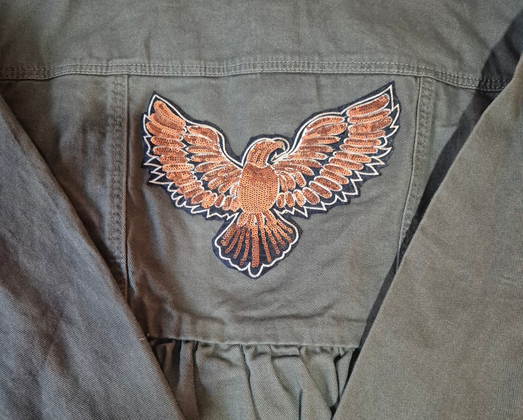 Vista frontal chaqueta vaquera Águila Imperial edición especial | vaqueraspain