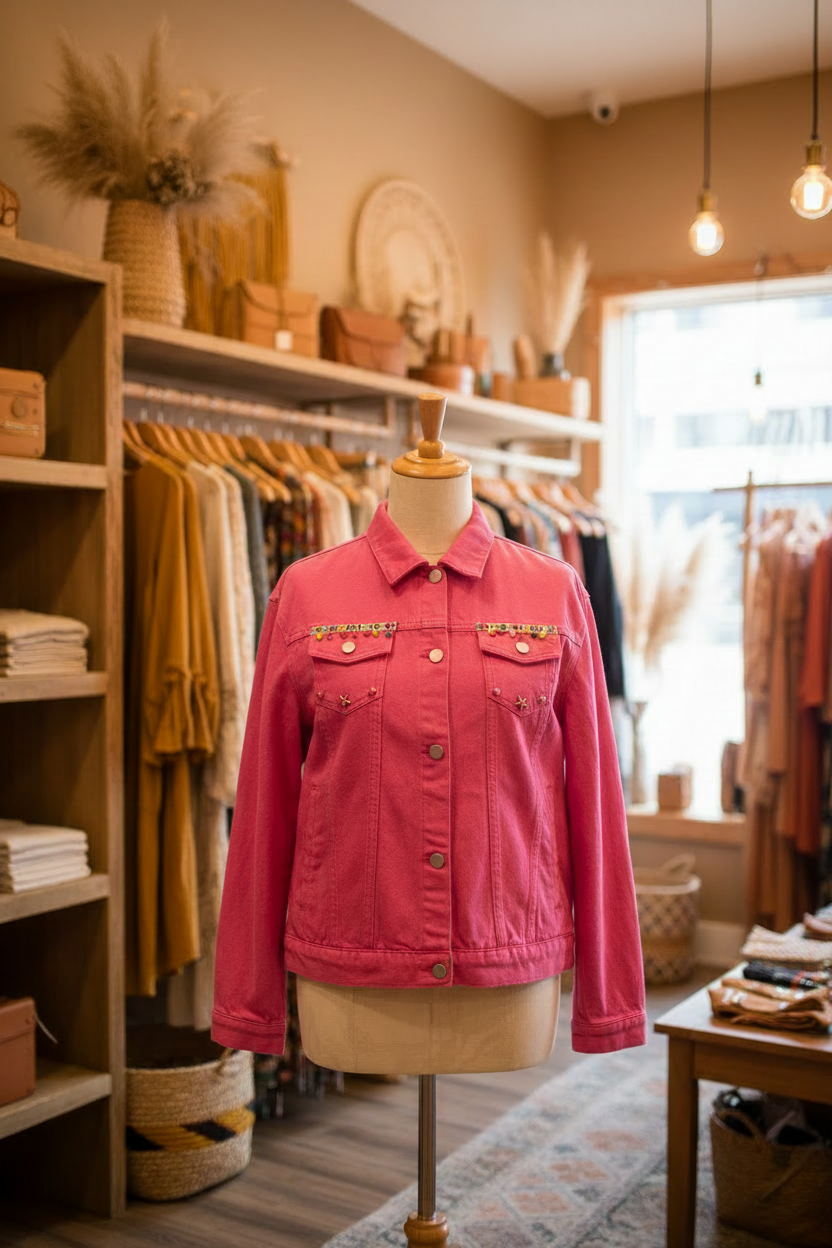 Chaqueta Fucsia Magic detalles foto 3