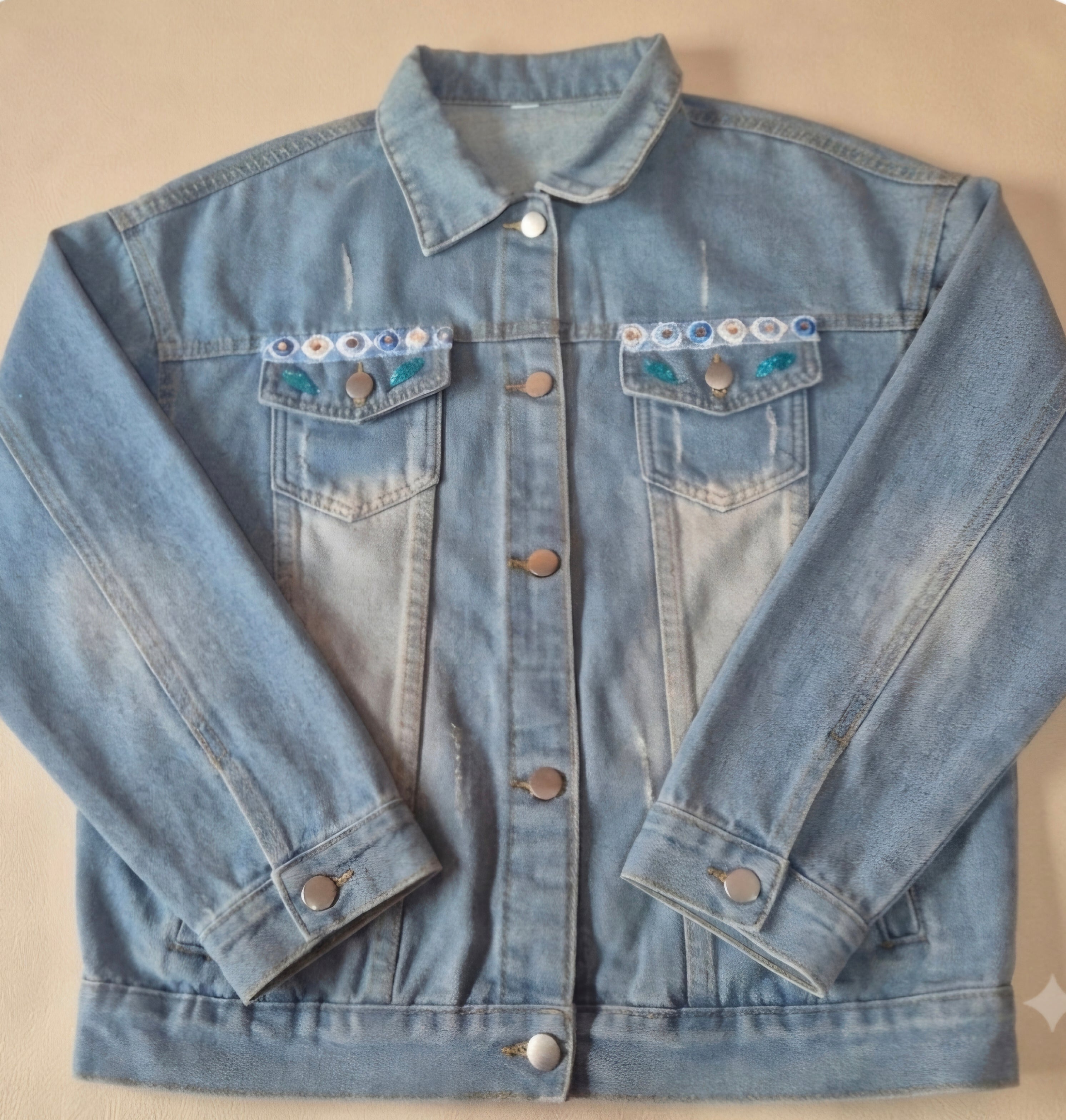 Chaqueta vaquera " Hojas"