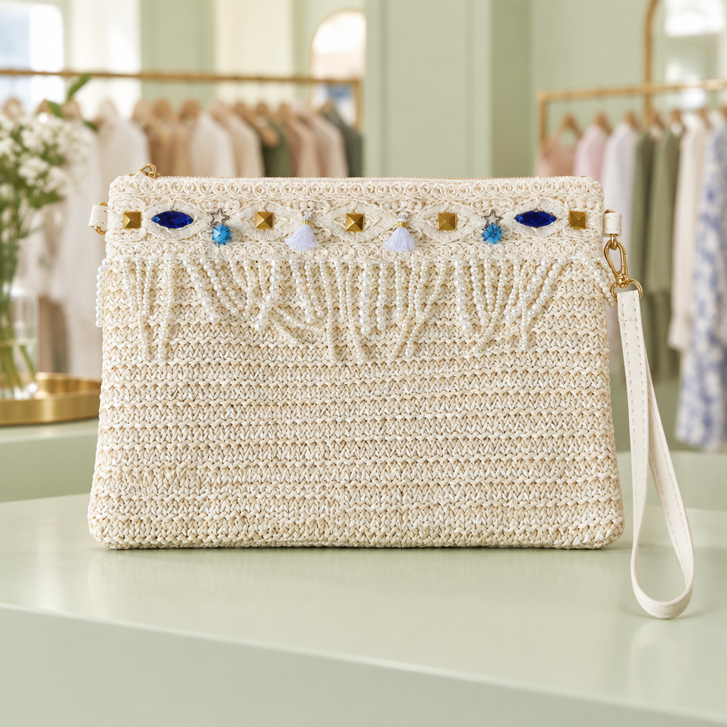 Clutch Nácar Azul