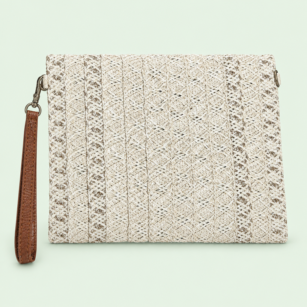 Clutch trasero con fondo verde clarito