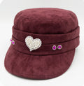 Gorra burdeos corazón