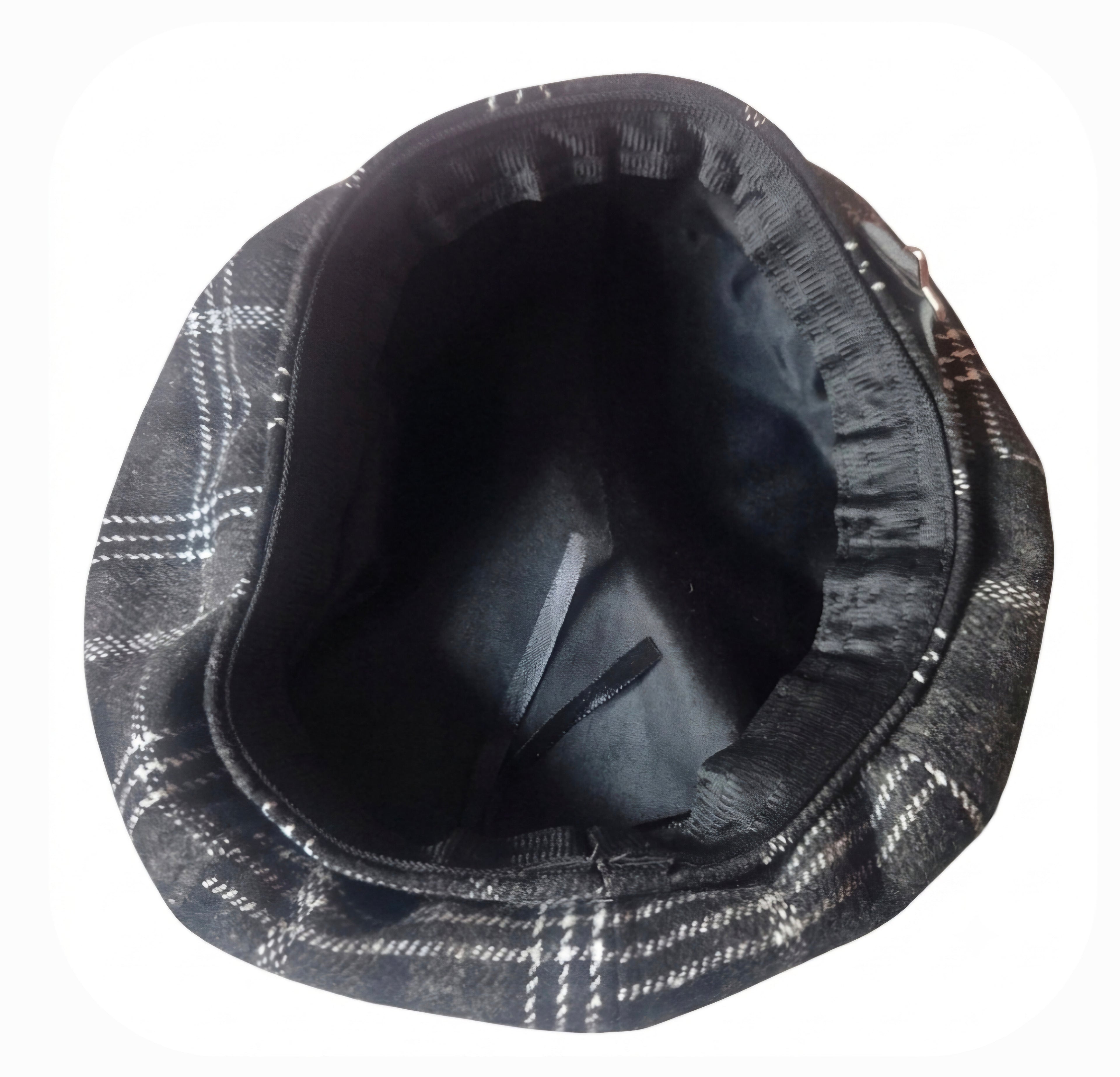 Gorra boina cuadros grises