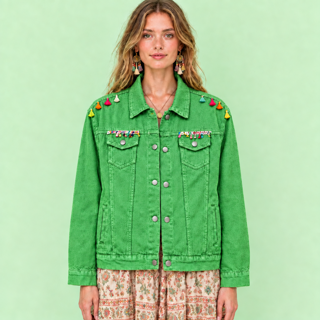 Chaqueta Tropic Chic en modelo | vaqueraspain