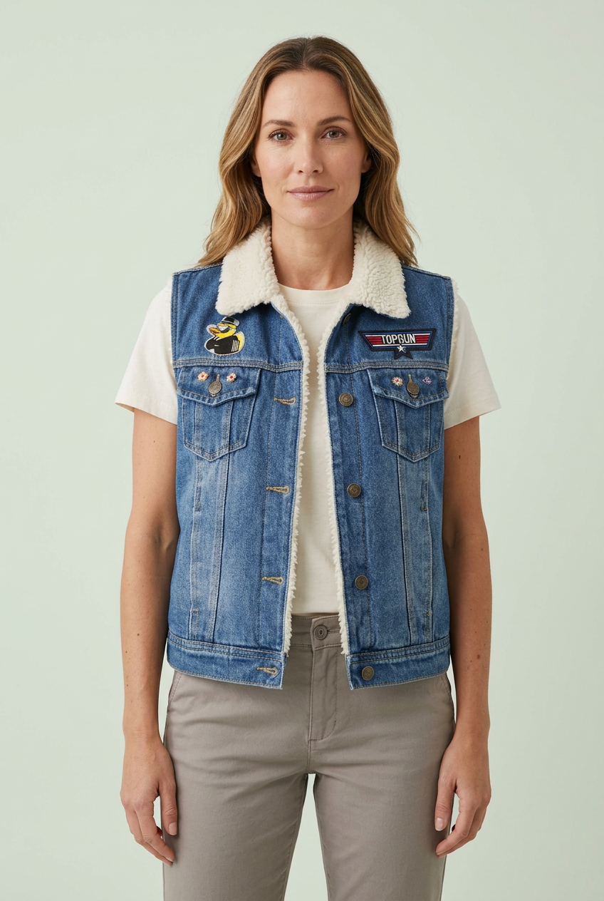 Chaleco TOP GUN en modelo