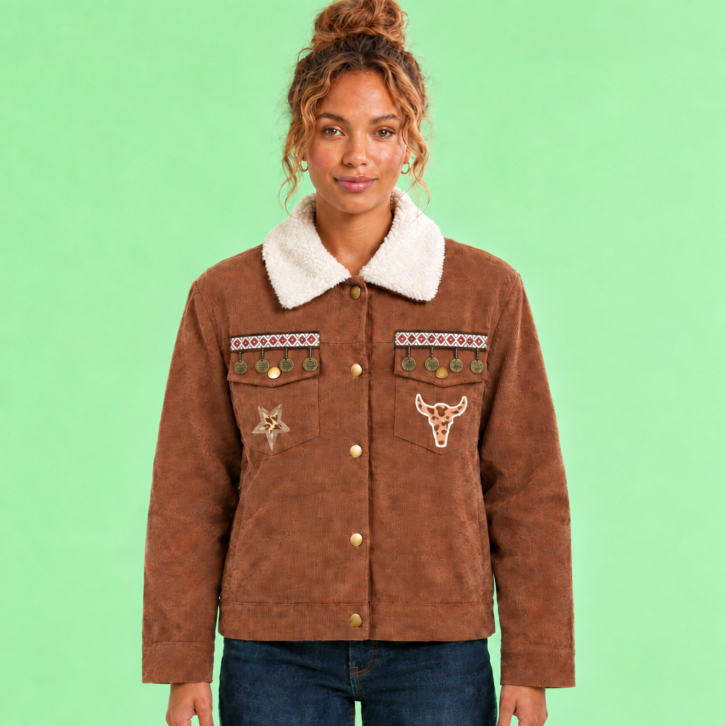 Chaqueta Texas Velvet en modelo | vaqueraspain