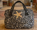 Bolso de mano tote animal print estrella de mar de lentejuelas boho chic | vaqueraspain