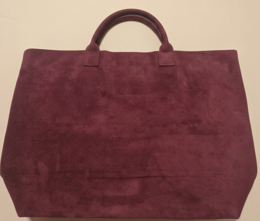 Bolso tote burdeos pantera negra detalle flores vista frontal - vaqueraspain