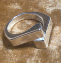 Anillo diseño bypass unisex de plata 925 talla 10,5 boho chic vintage | vaqueraspain