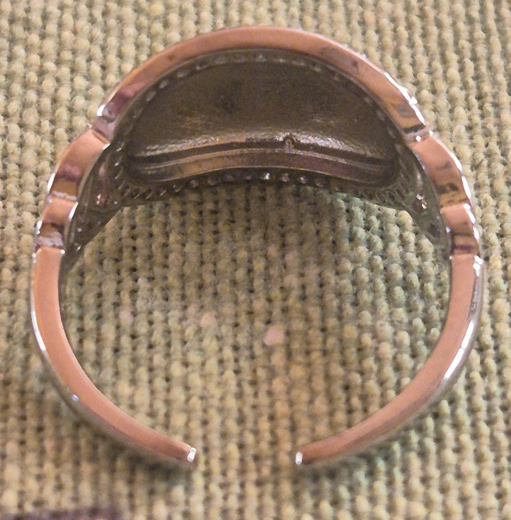 Vista frontal anillo vintage flores silvestres de plata 925 | vaqueraspain