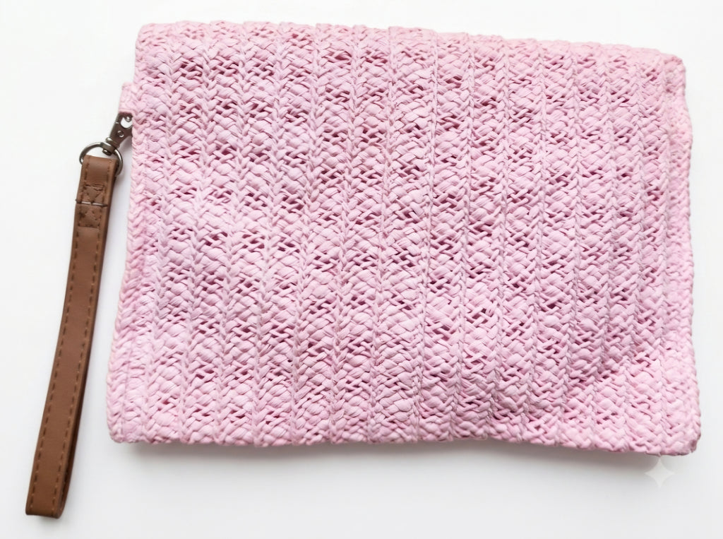 Bolso boho chic rosa pastel   Conchas marinas