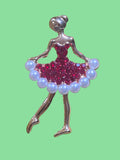 Broche bailarina vestido rojo
