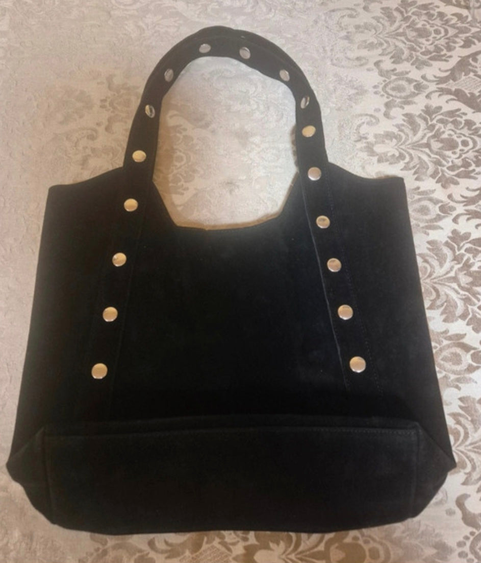 Vista trasera bolso tote bohemio étnico leopardo de lentejuelas boho chic | vaqueraspain