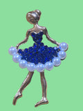 Broche bailarina vestido azul