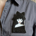 Broche vintage mujer con lazo