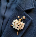 Broche bailarina de ballet metal dorado
