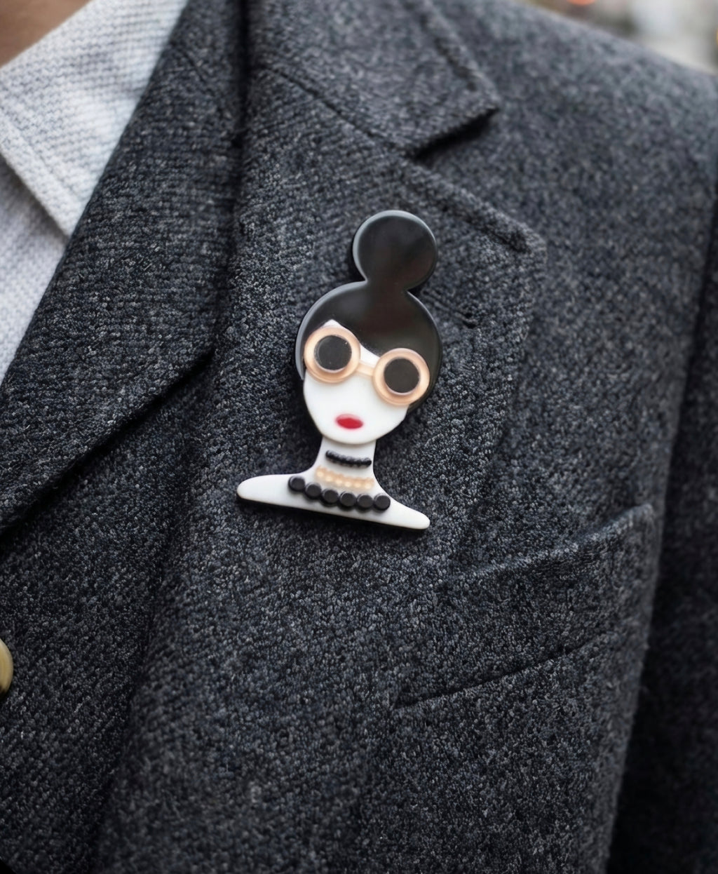 Broche boho chic mujer con moño