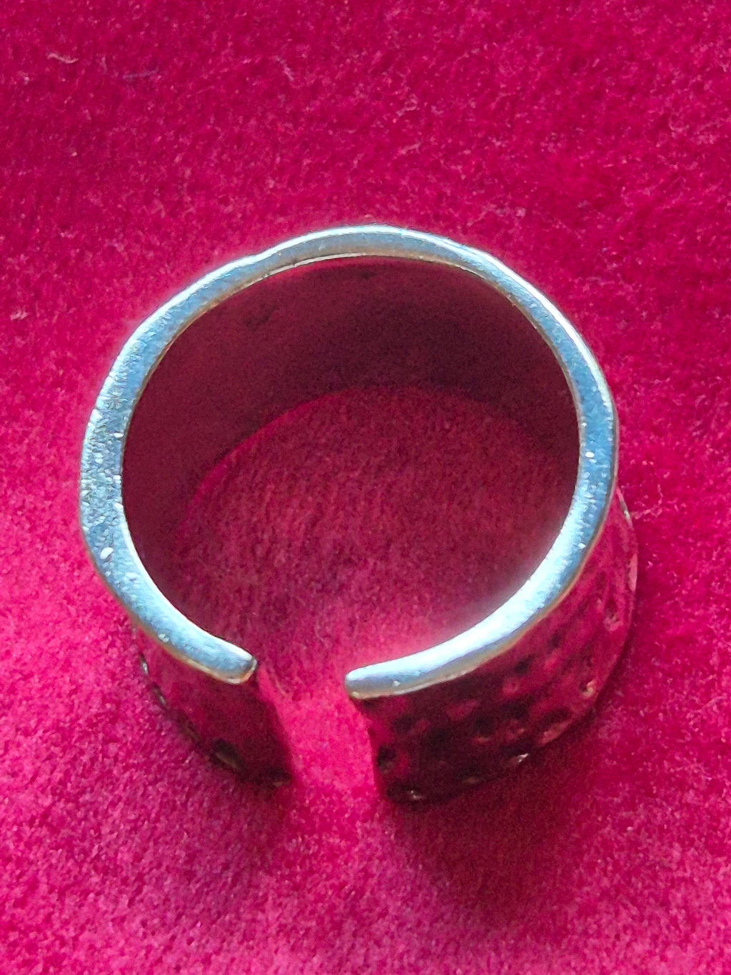 Anillo bohemio " Girasol con semillas" de acero