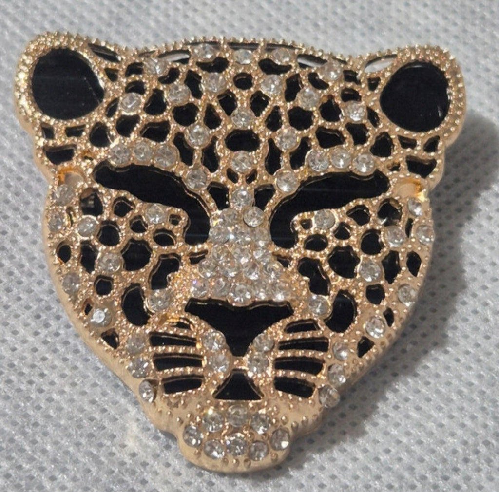 Broche vintage leopardo dorado brillante boho chic | vaqueraspain