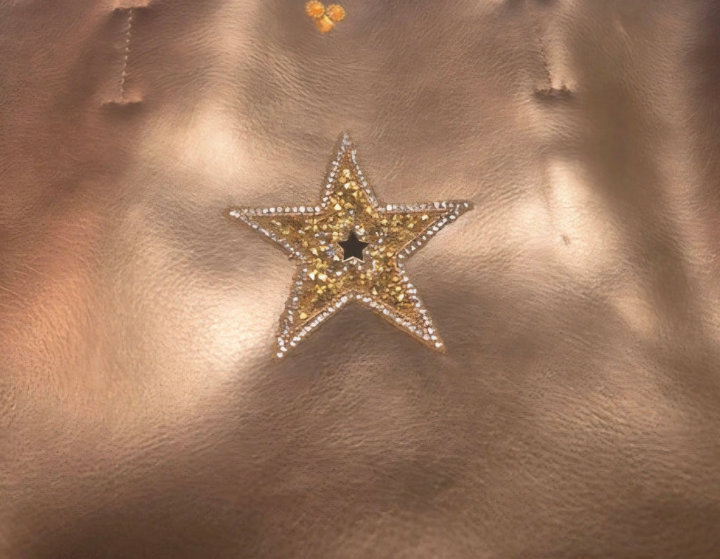 Bolso Tote bronce metalizado detalle asa - vaqueraspain