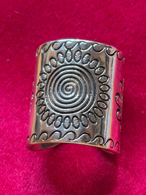 Anillo bohemio " Espiral" de plata 925.