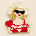Vista frontal del Broche Diva Pin-Up
